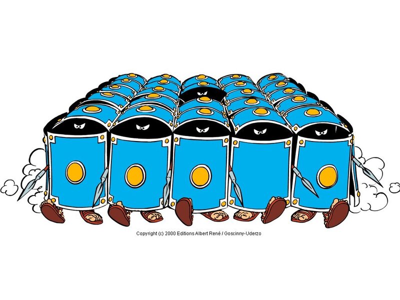 Roman soldiers in formation