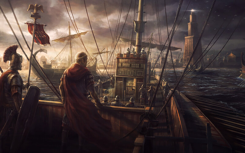 Roman Soldiers on Ship — Brown