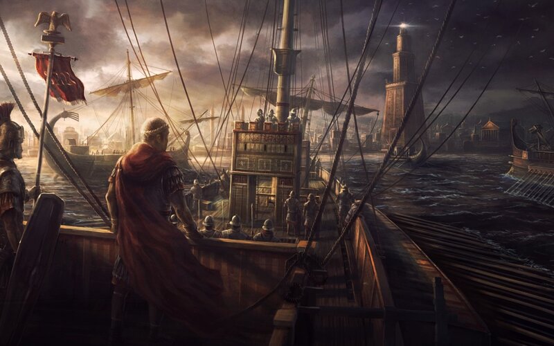 Roman Soldiers on Ship