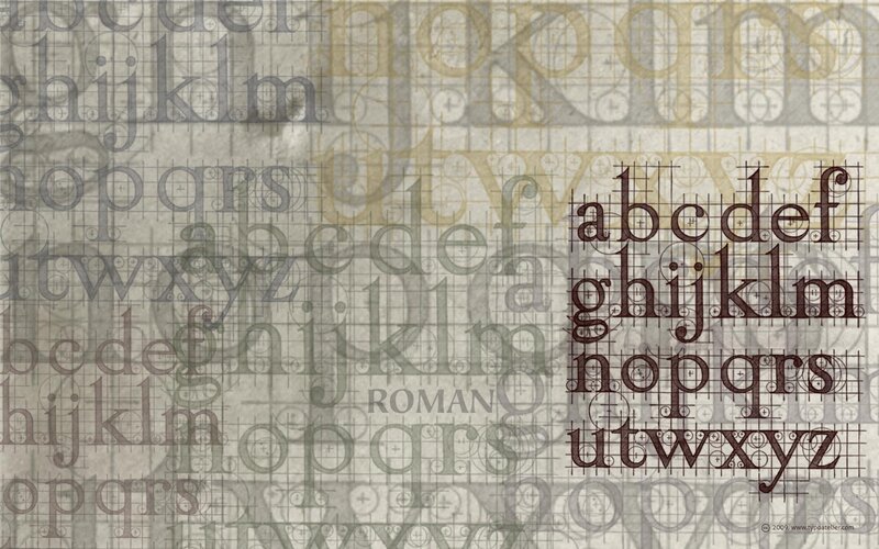 Roman typeface design study