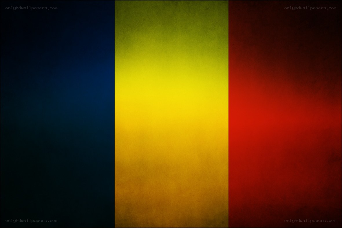 Romanian flag with vintage texture