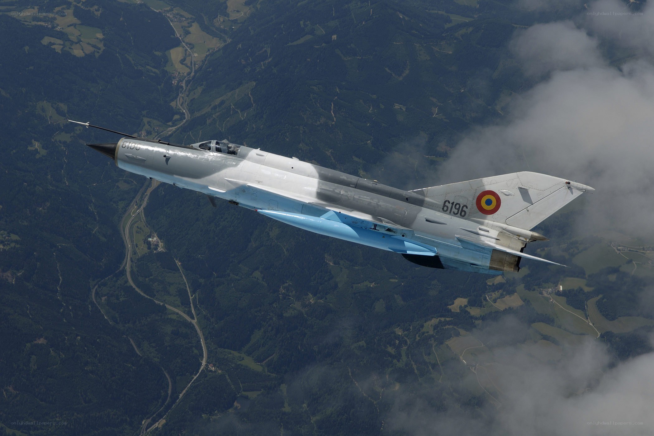 Romanian MiG-21 in flight