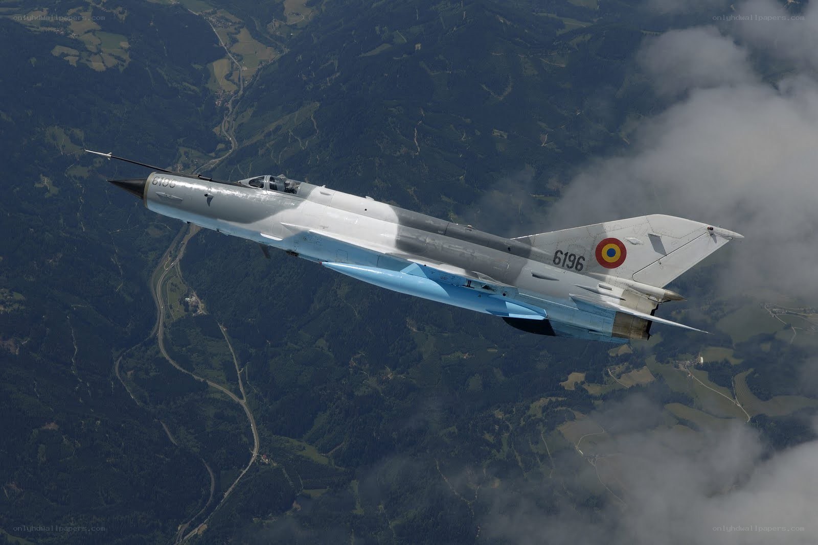 Romanian MiG-21 in flight