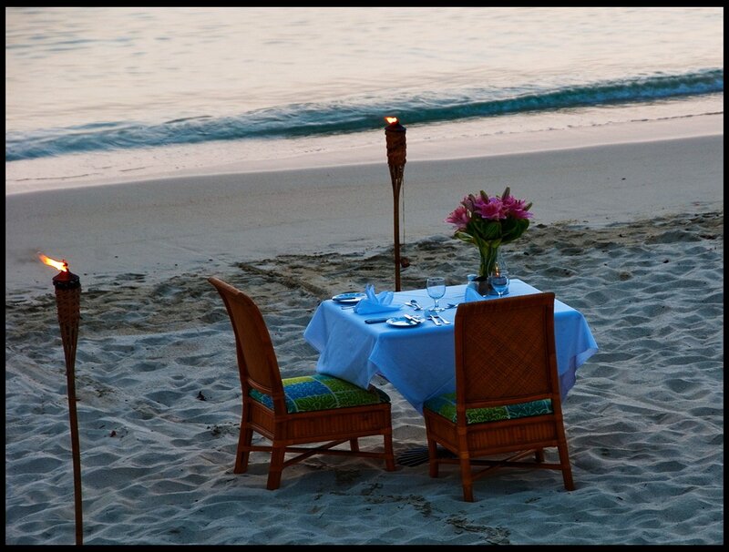 Romantic Beach Dinner — Blue