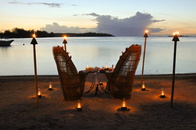 Romantic Beach Dinner — Orange