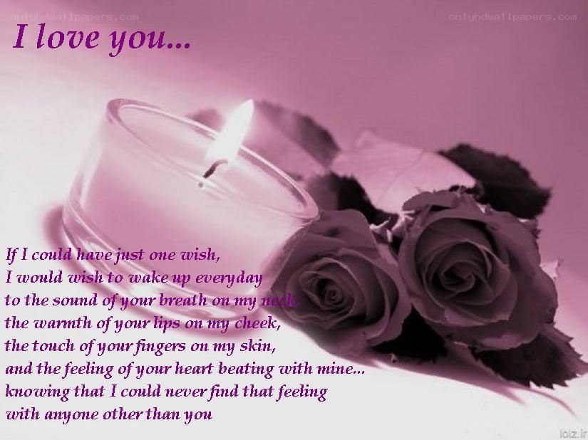 Romantic candle and roses