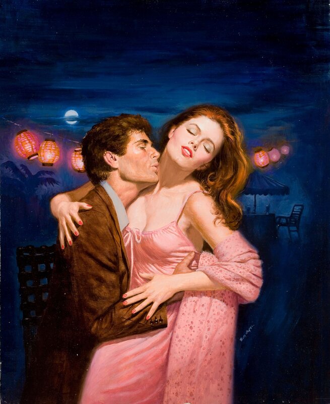 Romantic couple at night