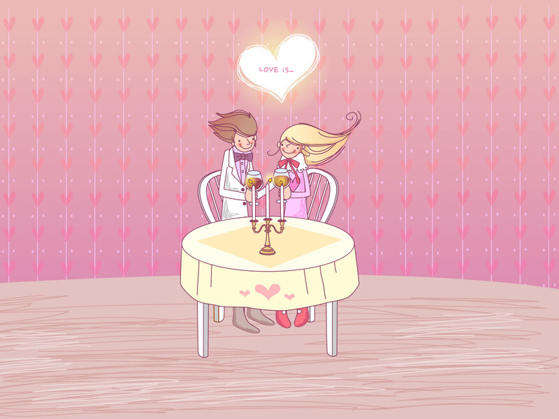 Romantic couple dinner