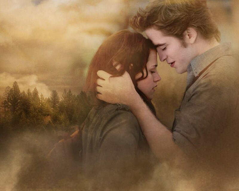romantic couple embracing