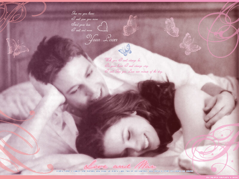 Romantic couple in bed