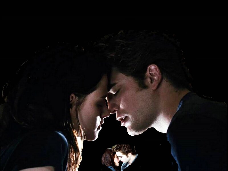 romantic couple in darkness