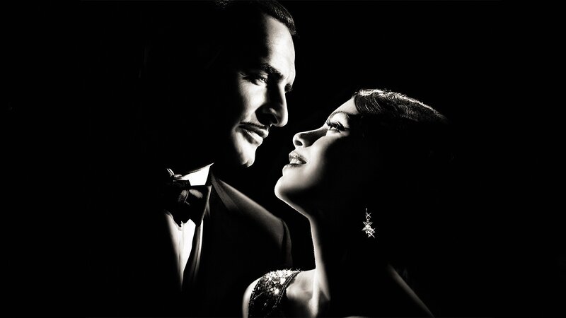 romantic couple in formal wear