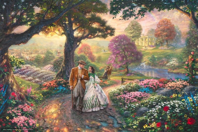 Romantic couple in garden