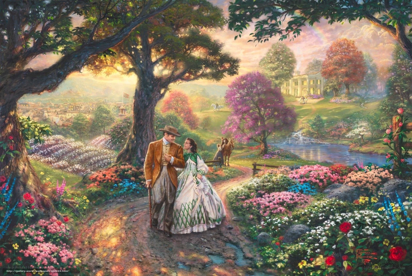 Romantic couple in garden