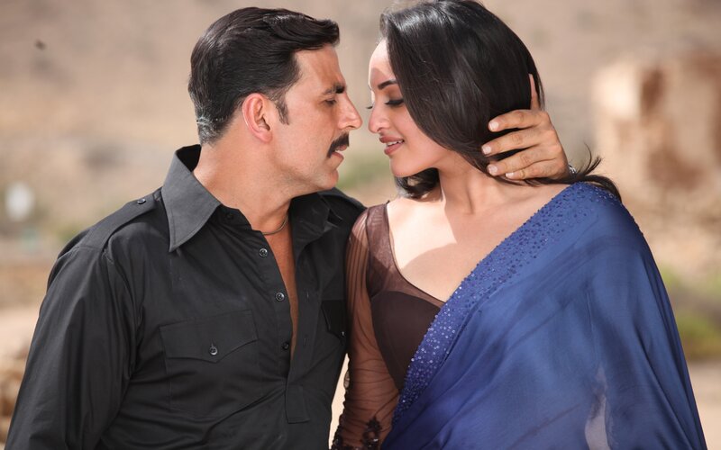 romantic couple in traditional attire