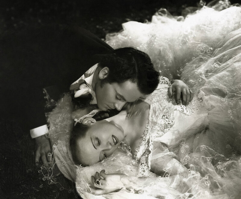 Romantic couple in vintage attire