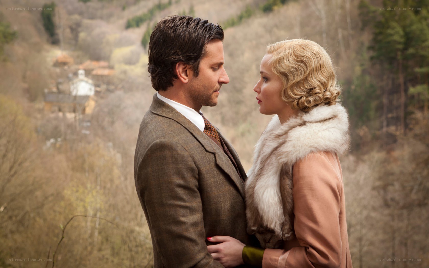 romantic couple in vintage attire