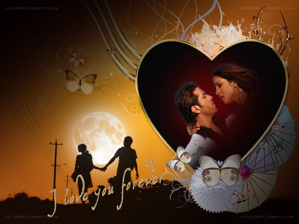Romantic couple love forever