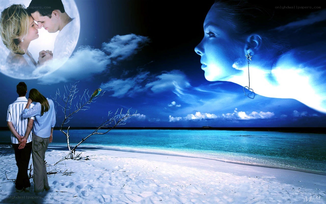 Romantic couple on a beach