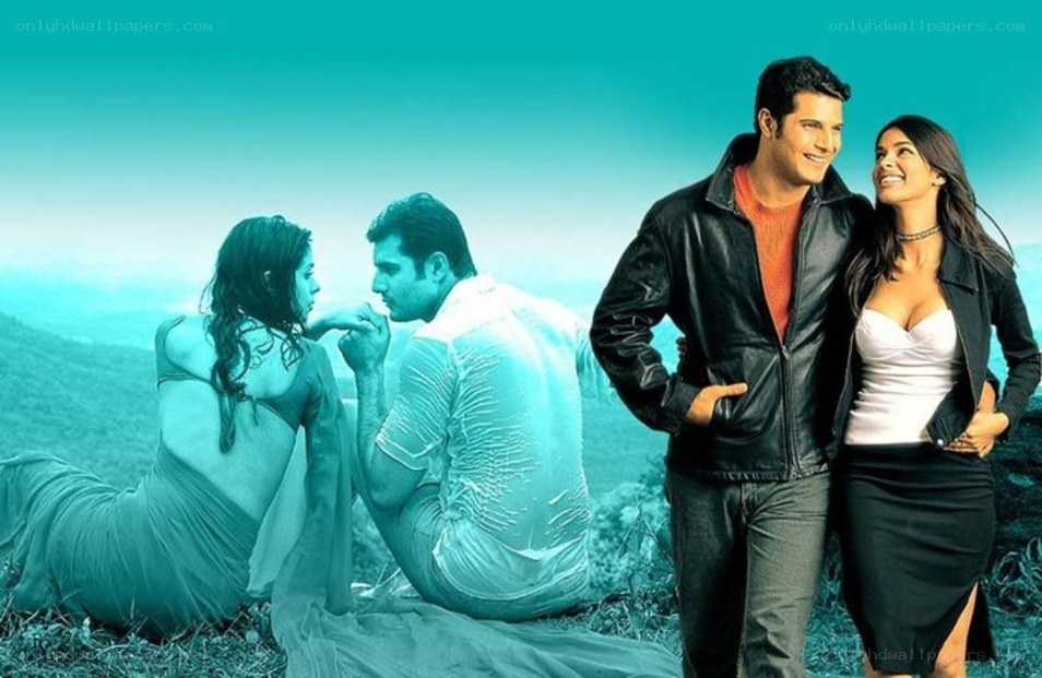 romantic couple on hillside
