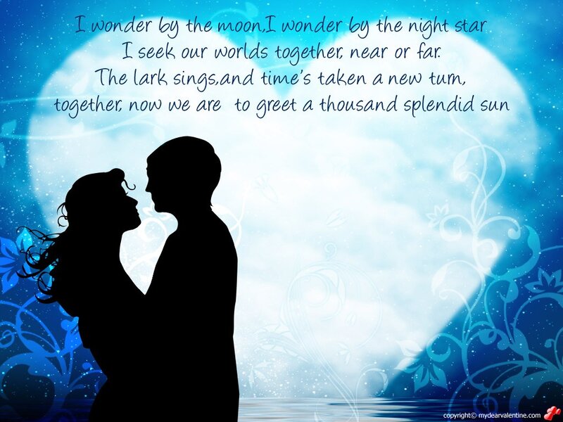 Romantic couple silhouette