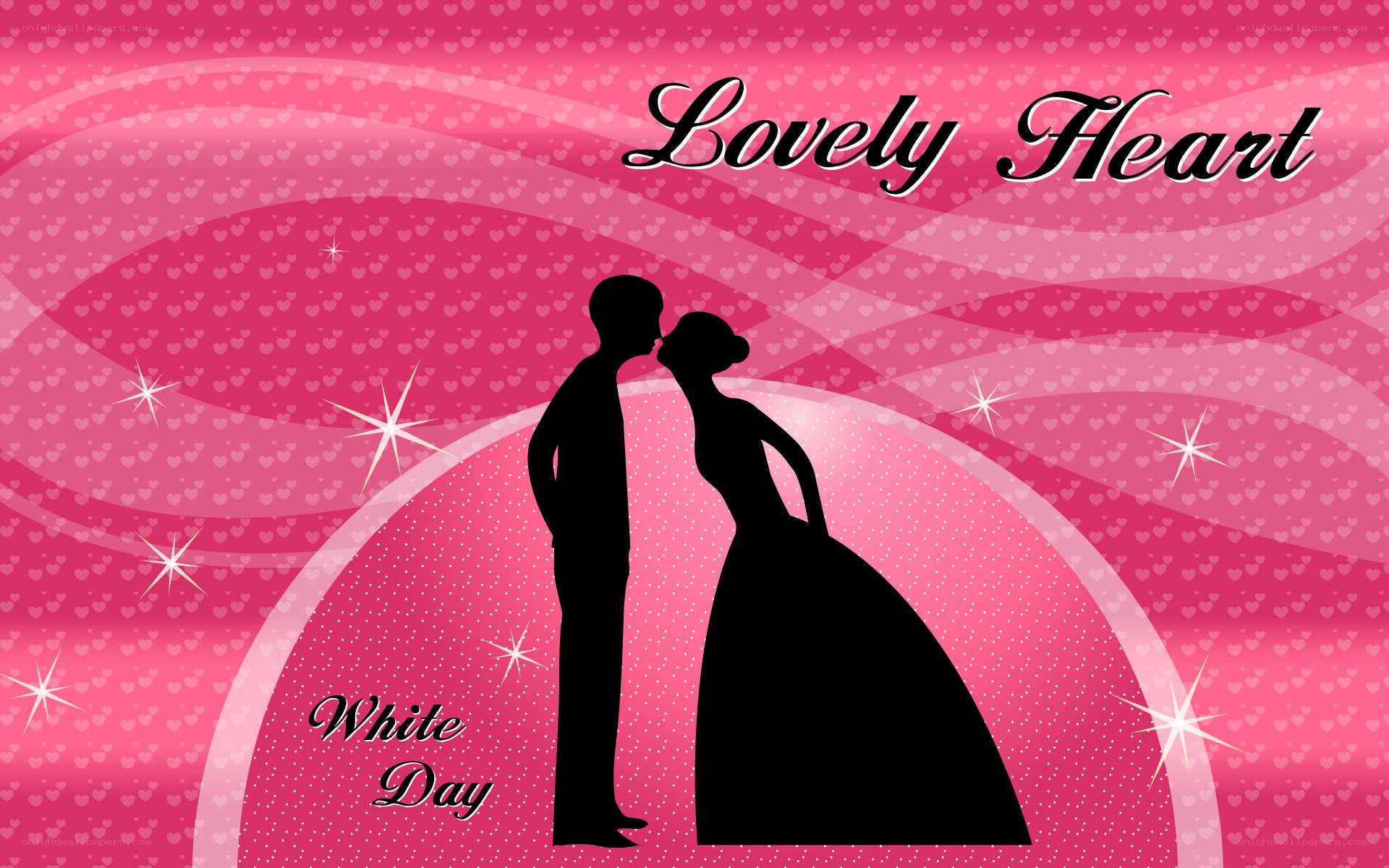 Romantic couple silhouette