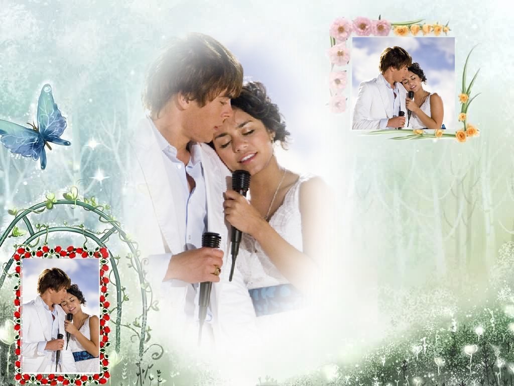 romantic couple singing together
