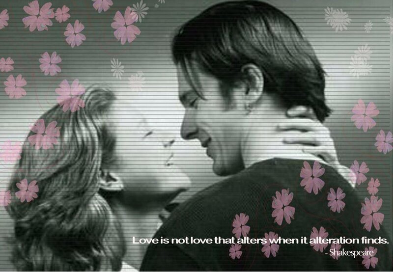 romantic couple with quote