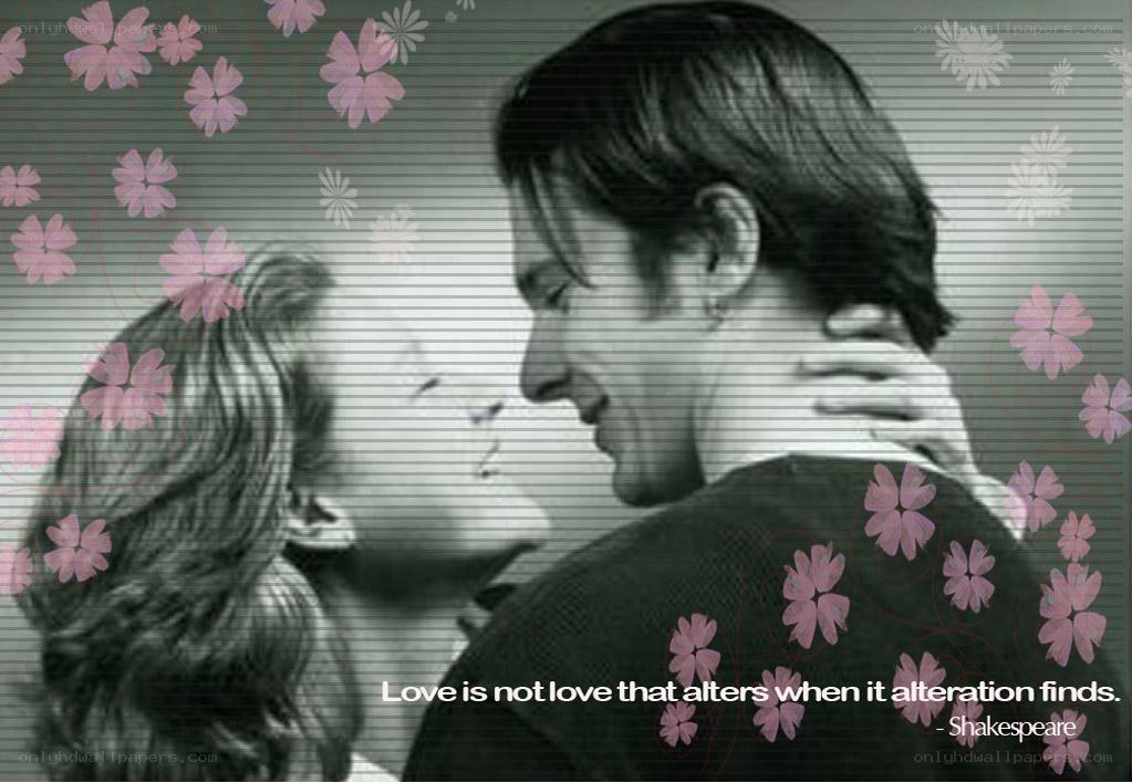 romantic couple with quote