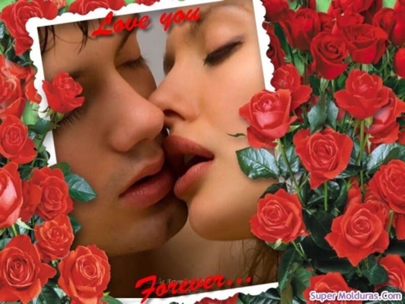Romantic couple with roses