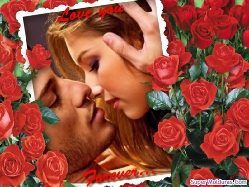 Romantic couple with roses