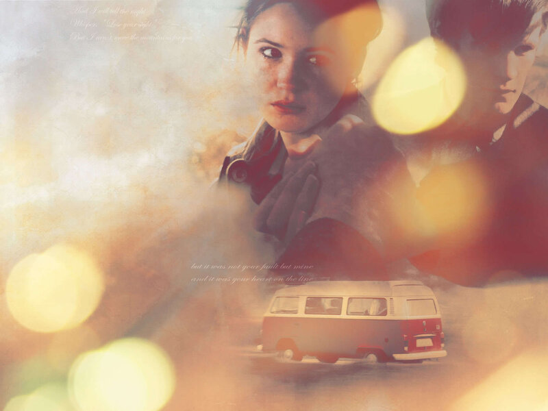 romantic couple with van