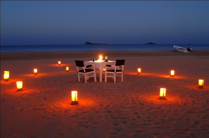 Romantic Dinner on Beach — Orange
