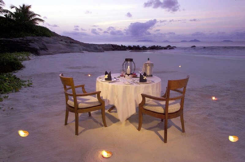 Romantic Dinner on Beach — White
