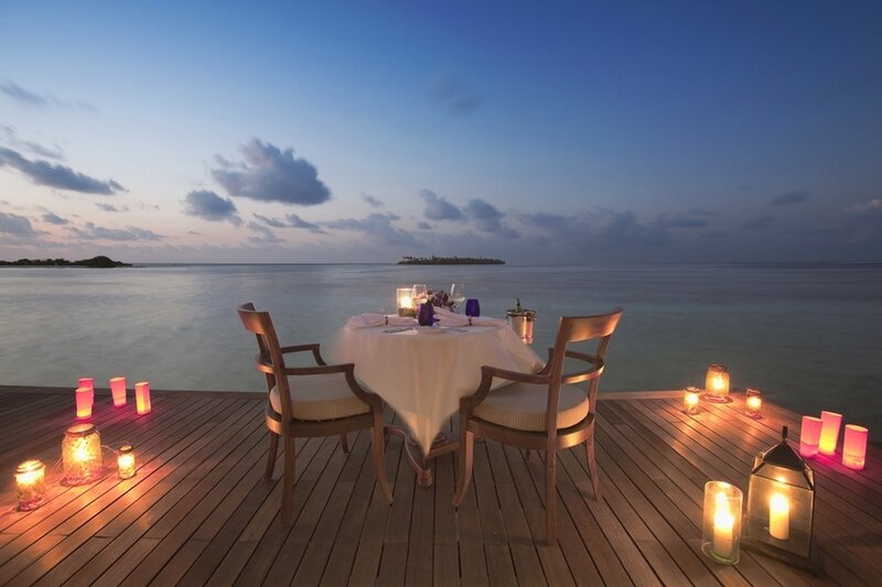 Romantic Dinner Table — Blue, Serene, Sunset