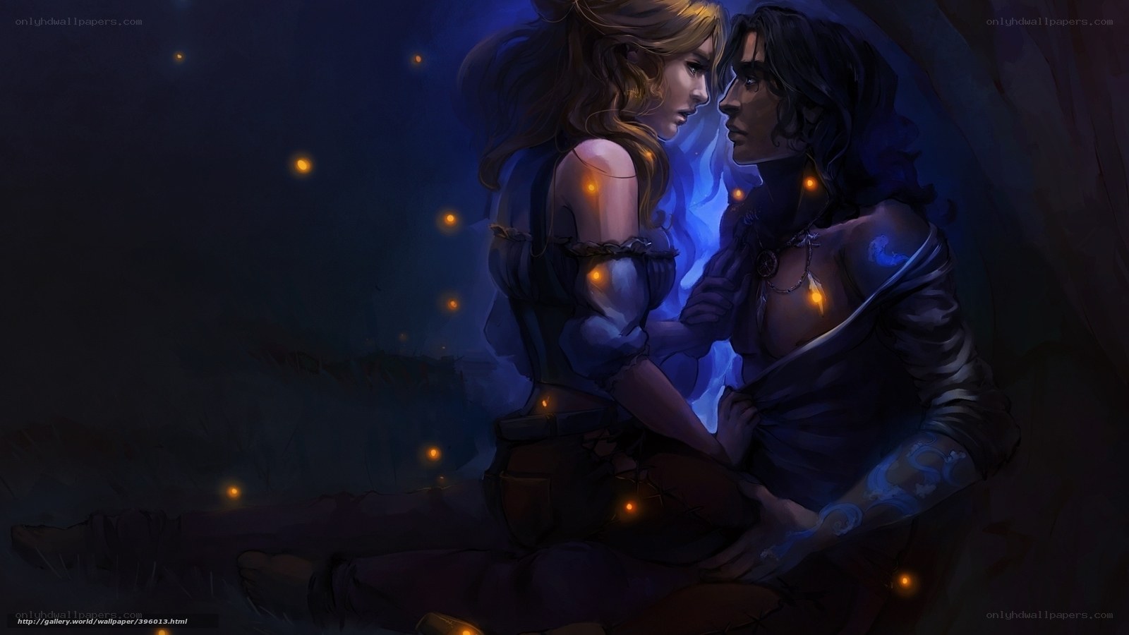 Romantic fantasy couple