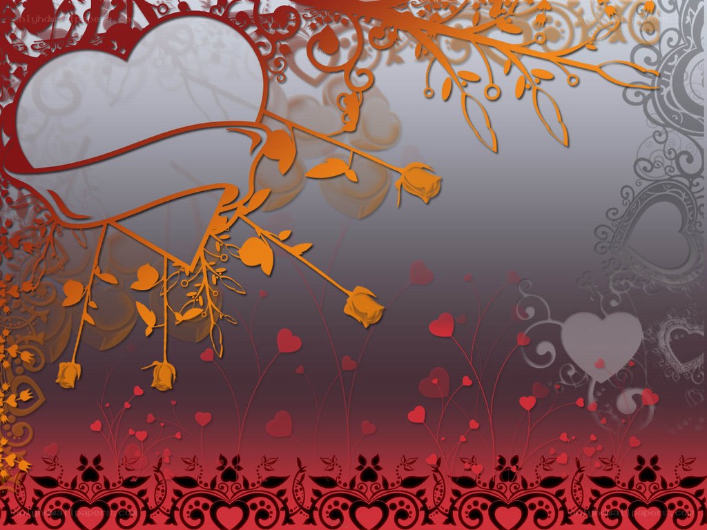 romantic floral heart design