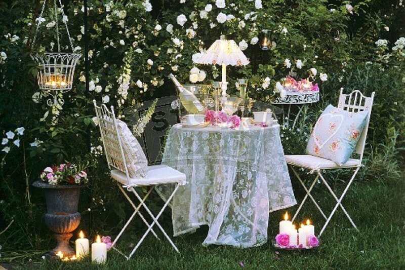Romantic Garden Table Setting