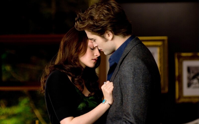 romantic moment between couple