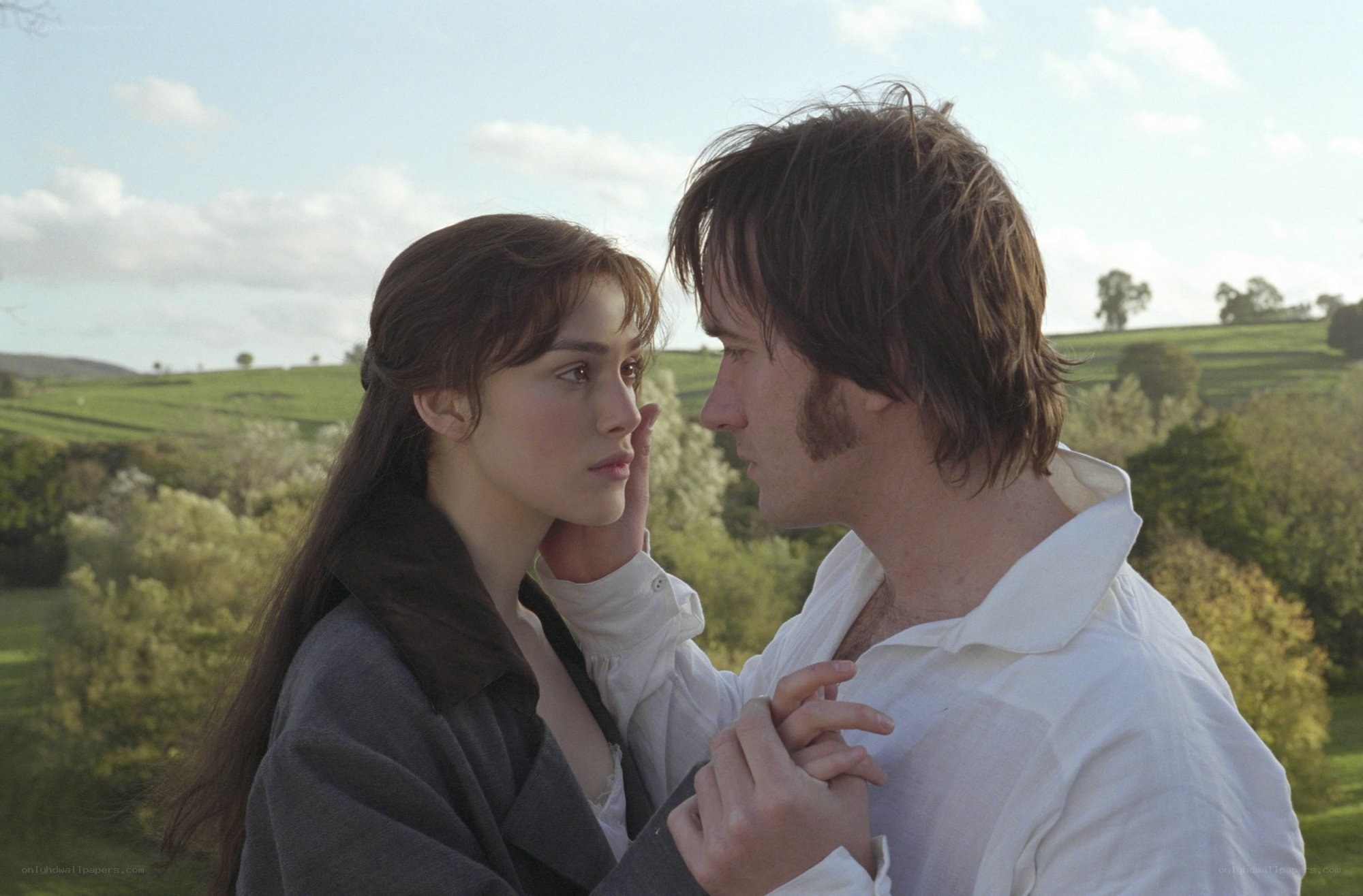 romantic moment in a field