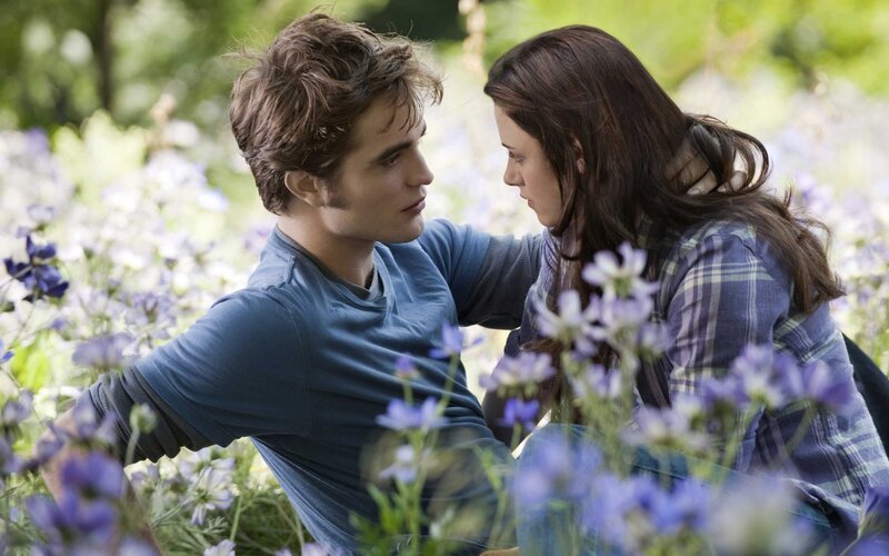 romantic moment in a flower field
