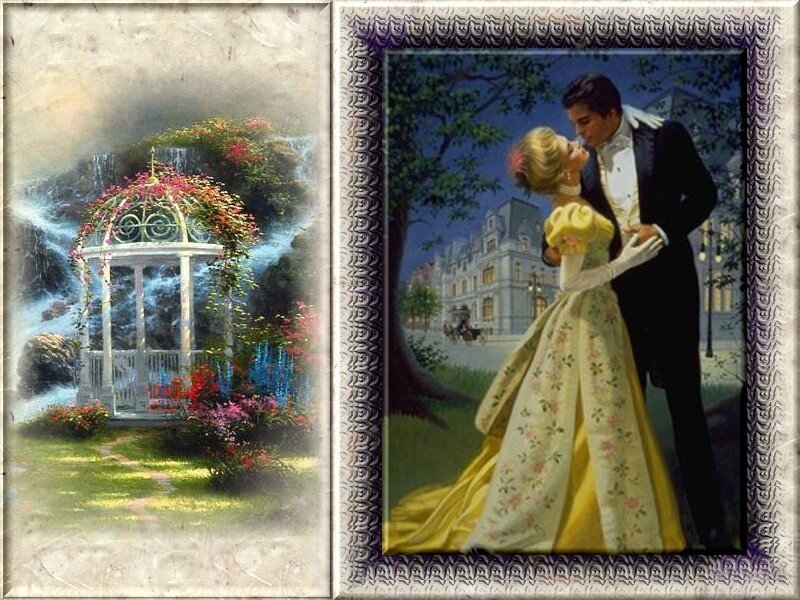 Romantic paintings collage