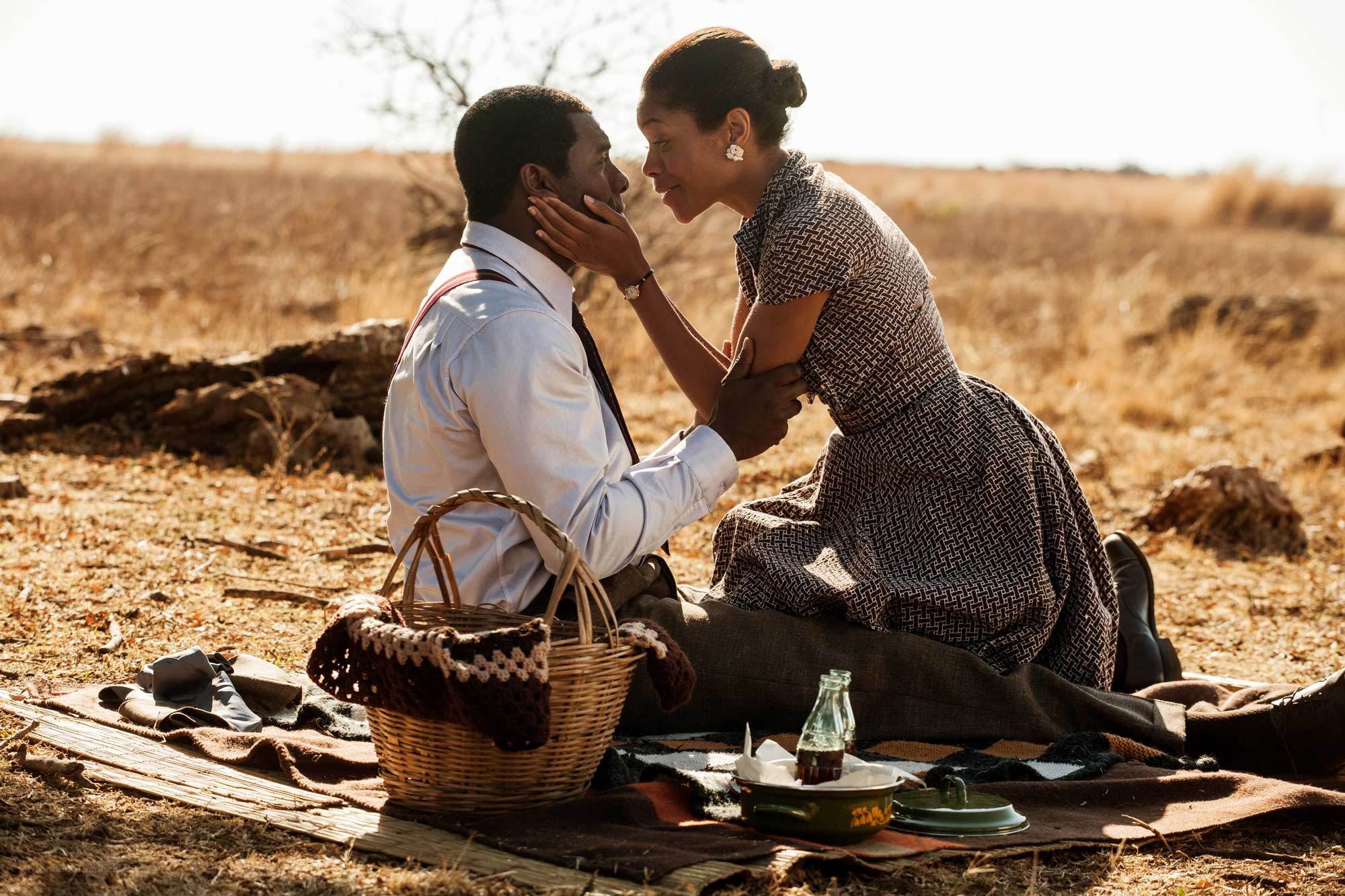 Romantic picnic in the field