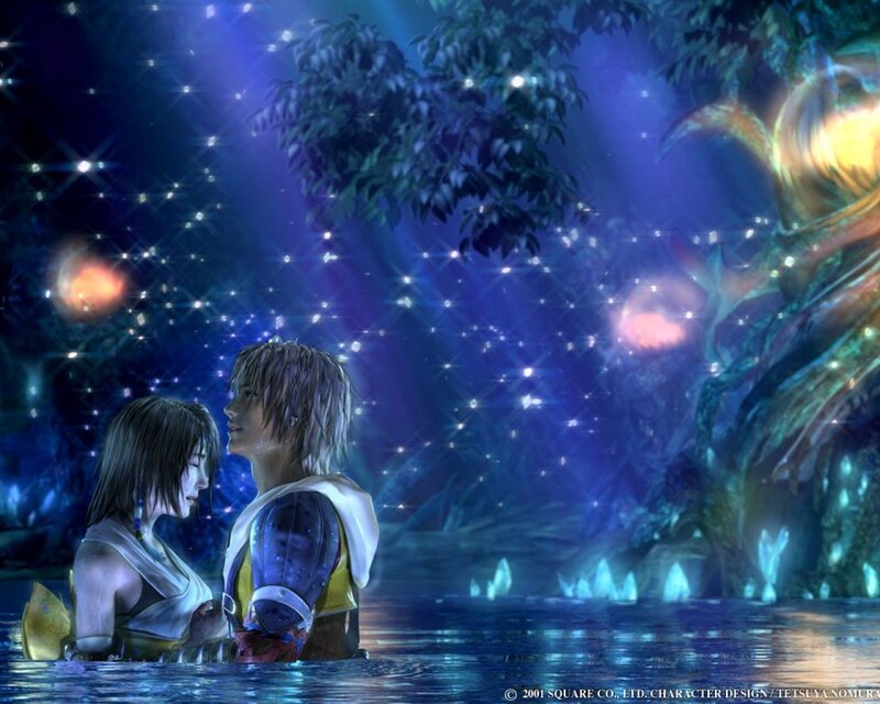 Romantic scene in a magical forest