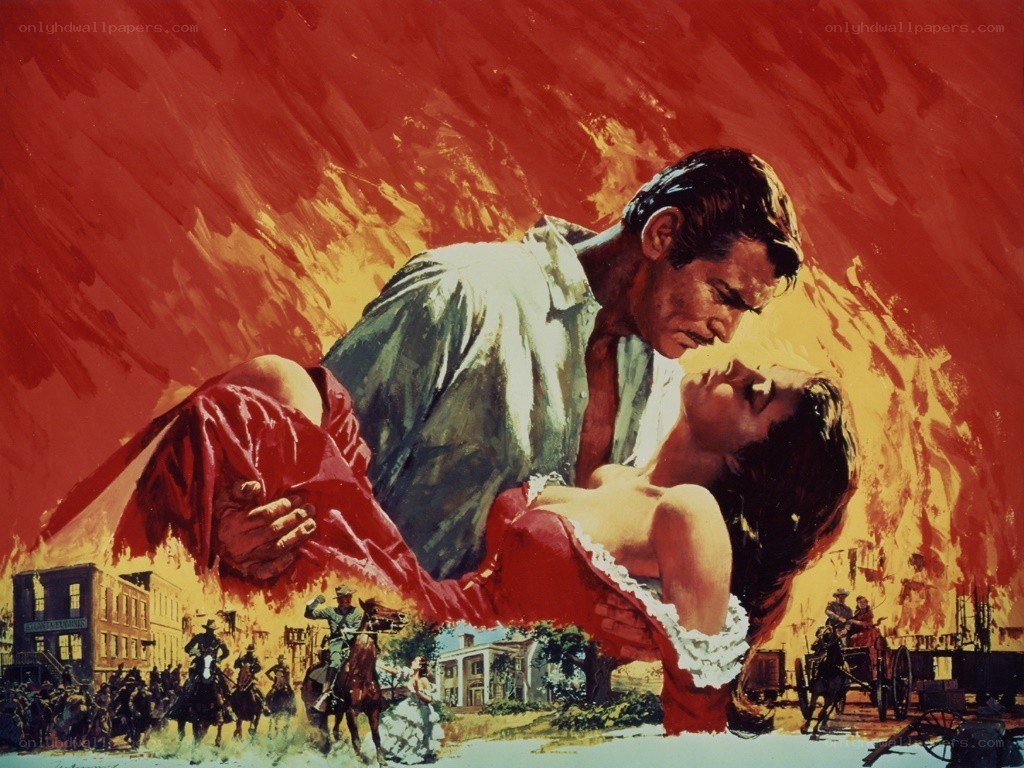 Romantic scene in a western town