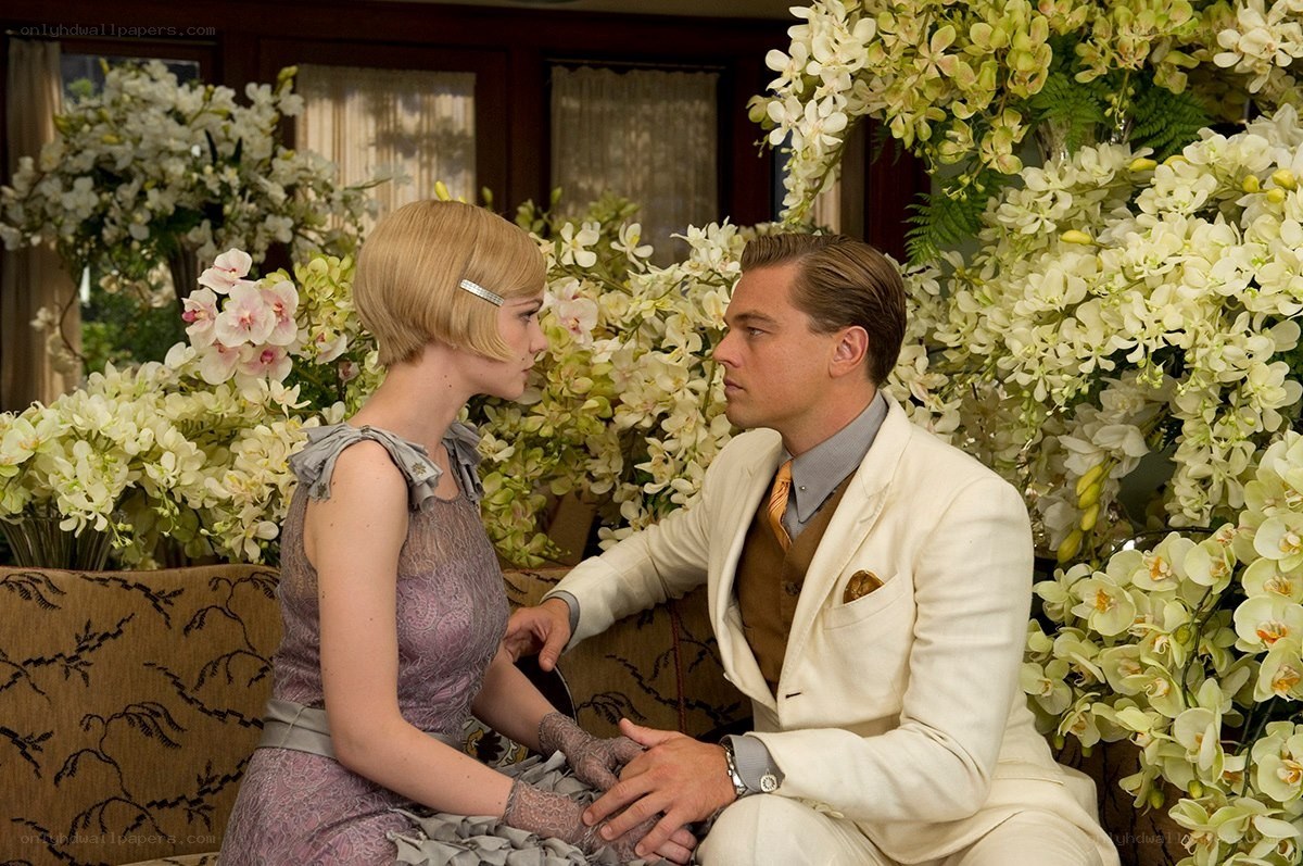 romantic scene on a floral couch