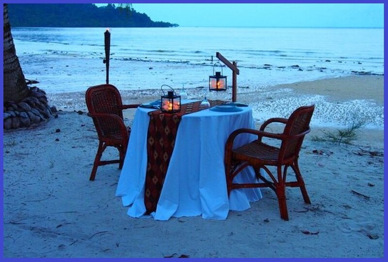 Romantic Table on Beach