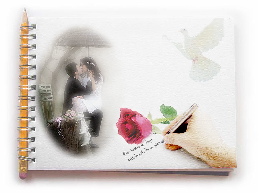 Romantic wedding collage
