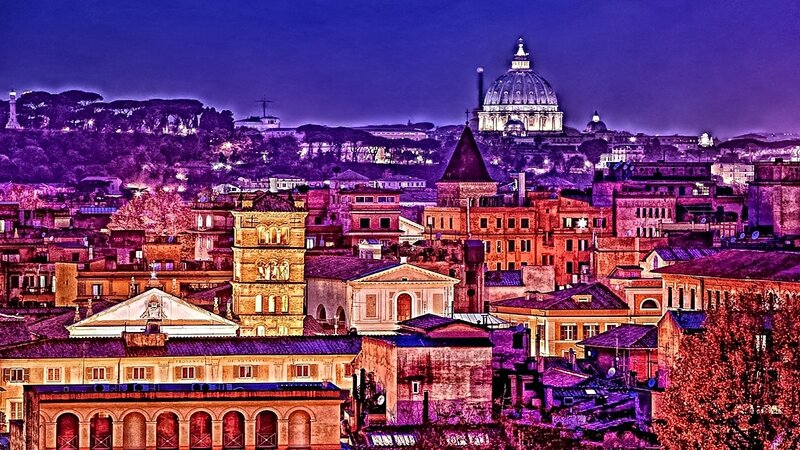 Rome Cityscape at Night