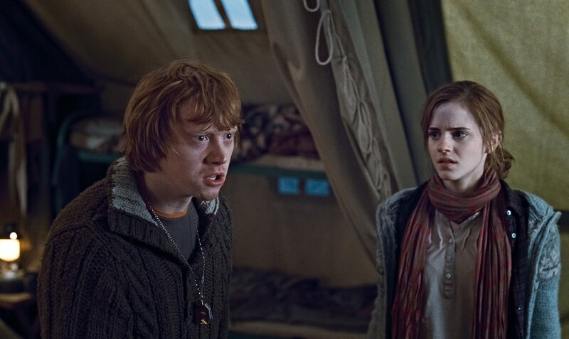 Ron and Hermione in a tent